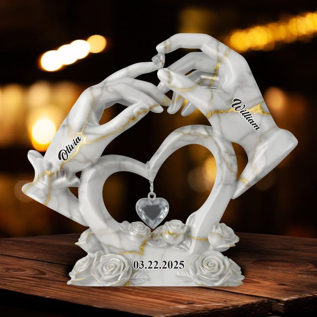Together forever, I love you – personalized couple, individually shaped acrylic plaque