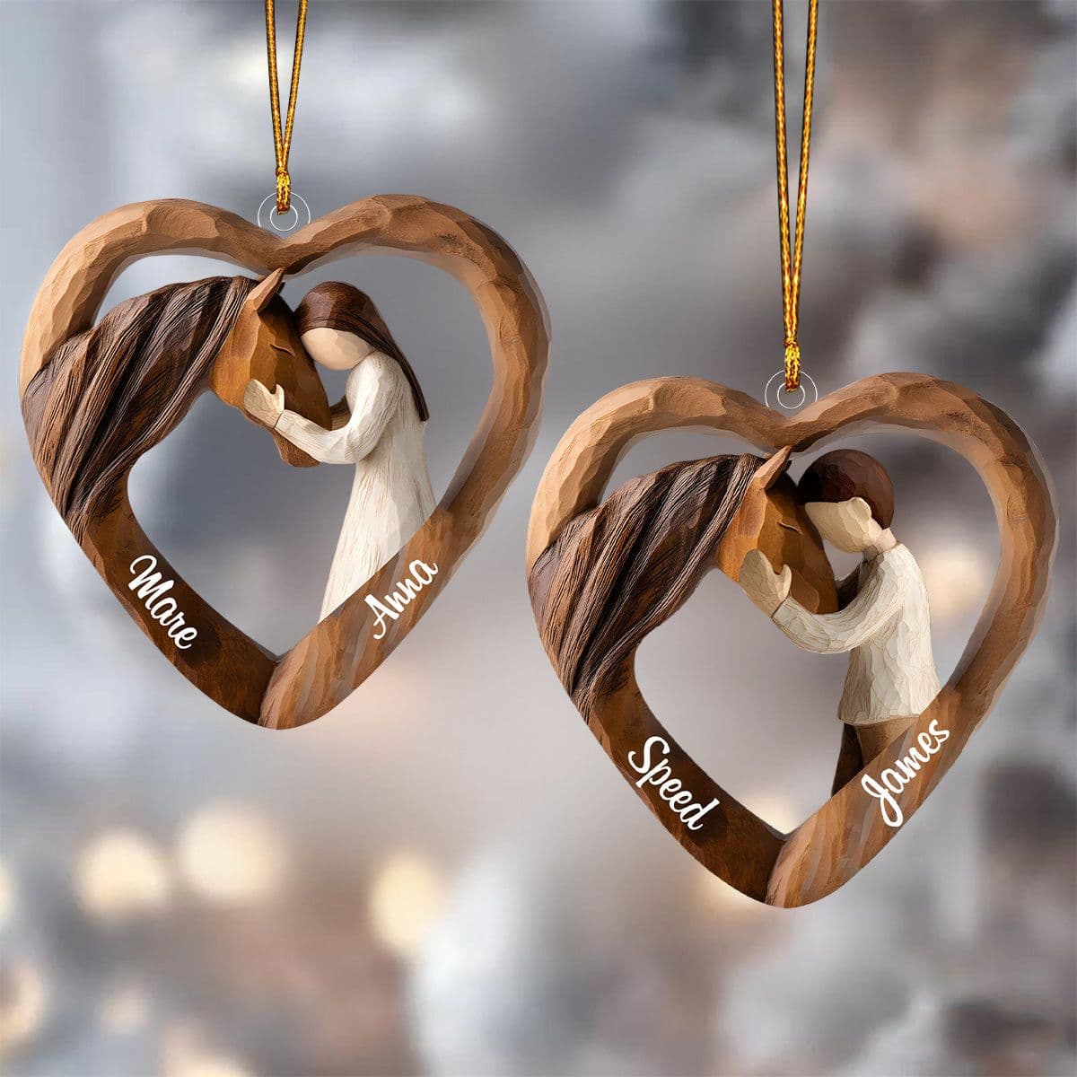 Personalized Horse and Owner Ornament - Gift for Horse Lovers